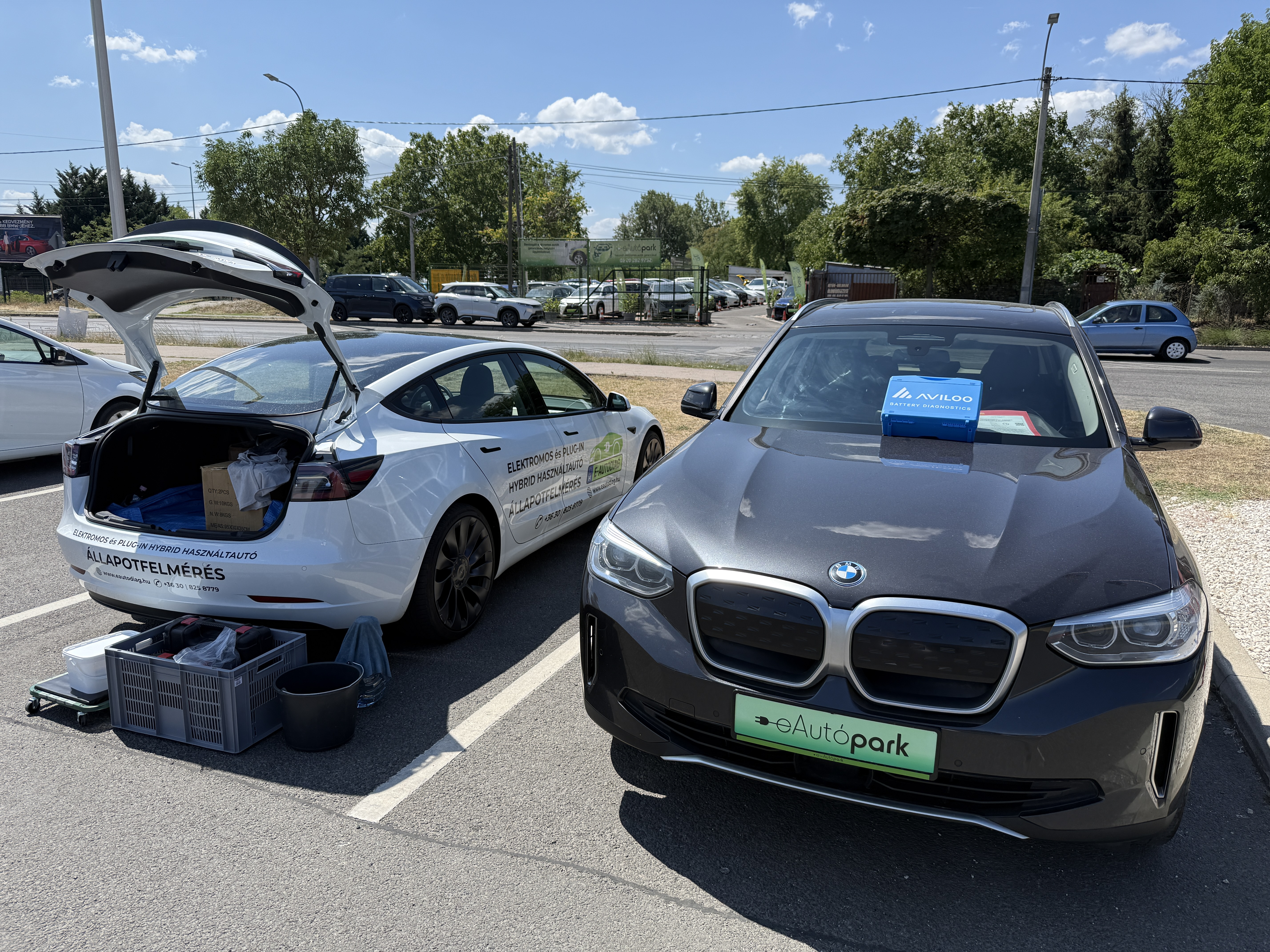 Bmw iX3 elektromos autó helyszíni állapotfelmérés Budapest